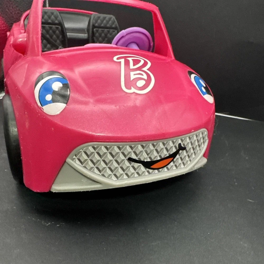 Fisher Price Little People Barbie Pink Convertible Cruiser Car Music & Sounds
